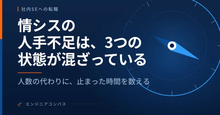 情シスの人手不足は、3つの状態が混ざっている｜人数の代わりに、止まった時間を数える