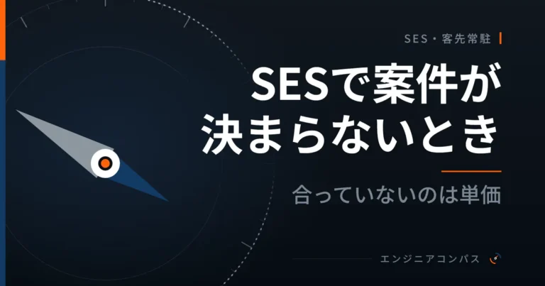 SESで案件が決まらないとき、合っていないのは単価
