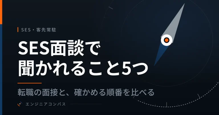 SES面談で聞かれること5つ｜転職の面接と、確かめる順番を比べる